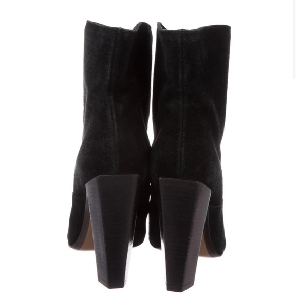 Fendi Pointed Toe Black Suede Ankle Boots - Picture 4 of 5